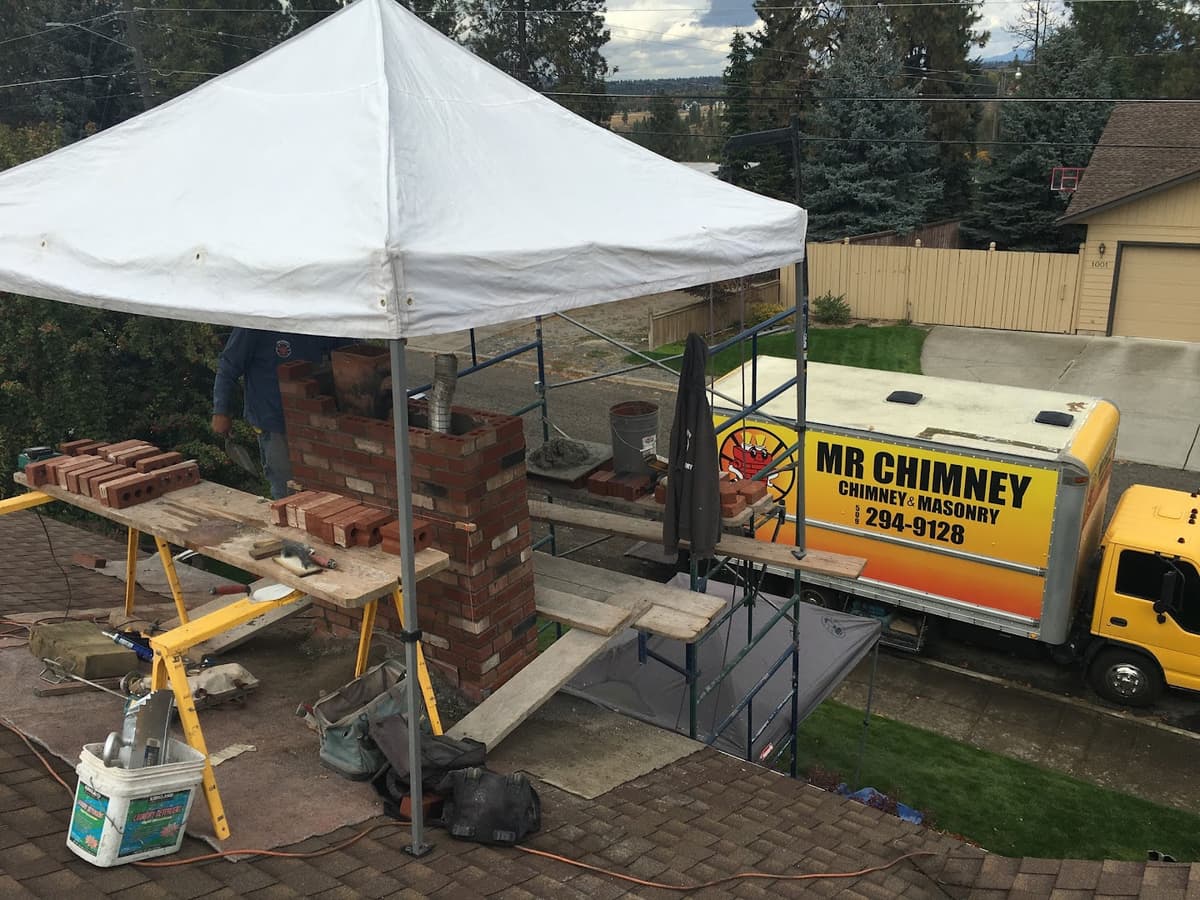 Mr Chimney Inc chimney services work photo 5 - Professional chimney cleaning and repair in Spokane, Washington