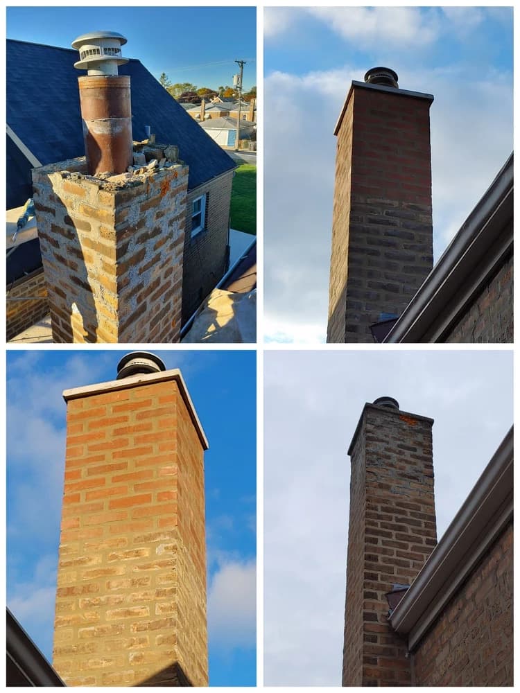 AZ Tuckpointing & Masonry Contractors chimney services work photo 6 - Professional chimney cleaning and repair in Orland Park, Illinois