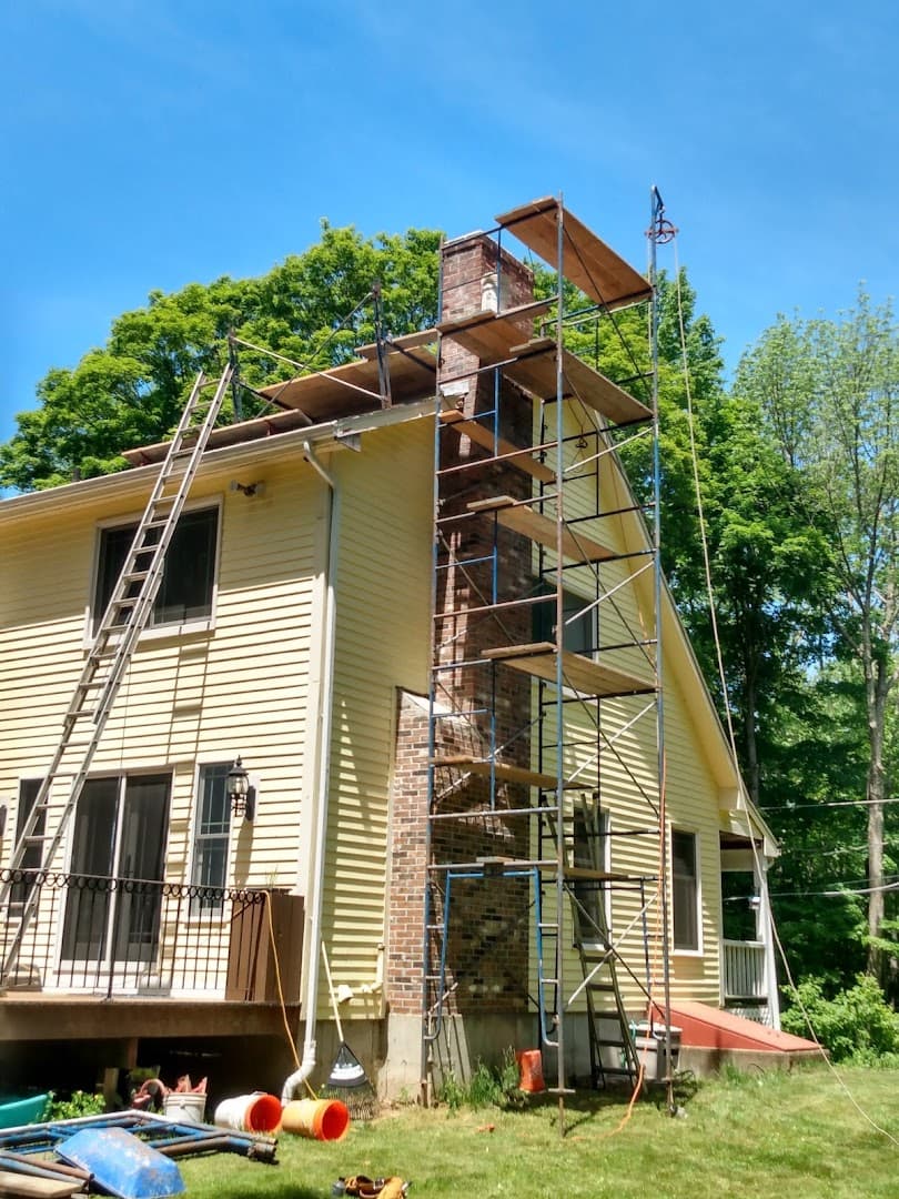 Pioneer masonry & chimney chimney services work photo 5 - Professional chimney cleaning and repair in Southwick, Massachusetts